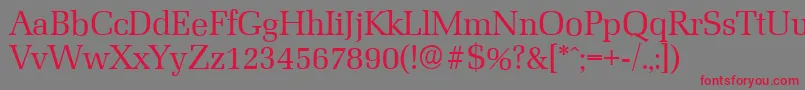 MarseilleserialRegular Font – Red Fonts on Gray Background