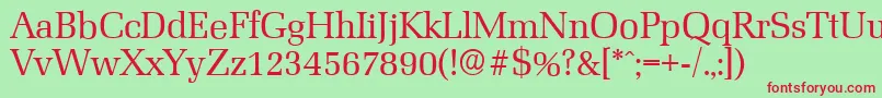 MarseilleserialRegular Font – Red Fonts on Green Background