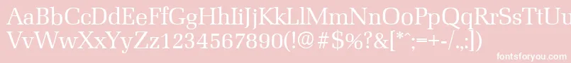 fuente MarseilleserialRegular – Fuentes Blancas Sobre Fondo Rosa