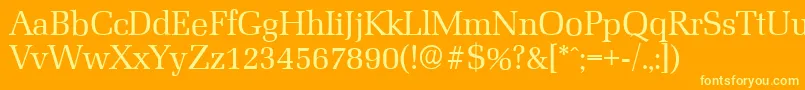 MarseilleserialRegular Font – Yellow Fonts on Orange Background