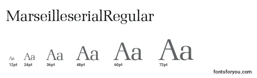 Размеры шрифта MarseilleserialRegular