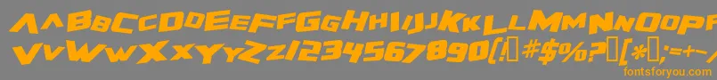 ZeroGravityExtendedBoldItalic Font – Orange Fonts on Gray Background