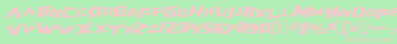 ZeroGravityExtendedBoldItalic Font – Pink Fonts on Green Background