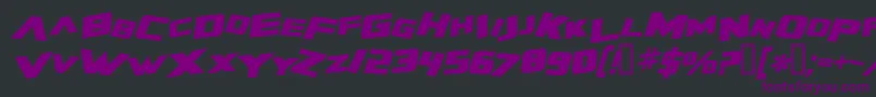Weitere Informationen zur ZeroGravityExtendedBoldItalic-Schriftart ZeroGravityExtendedBoldItalic-Schriftart – Violette Schriften auf schwarzem Hintergrund