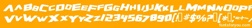 ZeroGravityExtendedBoldItalic Font – White Fonts on Orange Background