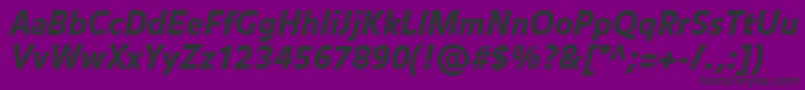 BalanceblackItalic Font – Black Fonts on Purple Background