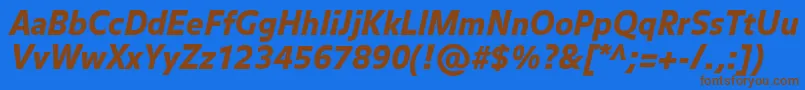 Police BalanceblackItalic – polices brunes sur fond bleu