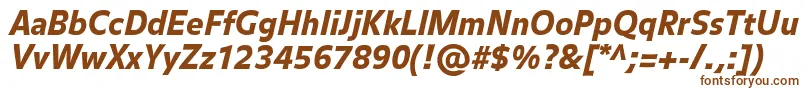 BalanceblackItalic-fontti – ruskeat fontit valkoisella taustalla