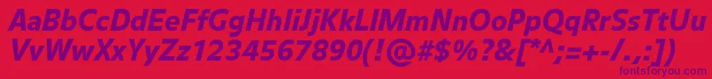 BalanceblackItalic Font – Purple Fonts on Red Background