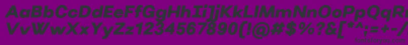 VillerayUltrabolditalic Font – Black Fonts on Purple Background