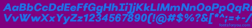 VillerayUltrabolditalic Font – Blue Fonts on Purple Background