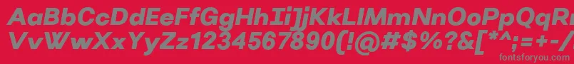 VillerayUltrabolditalic Font – Gray Fonts on Red Background