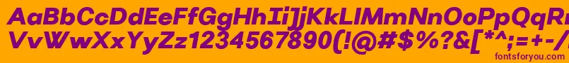 VillerayUltrabolditalic Font – Purple Fonts on Orange Background