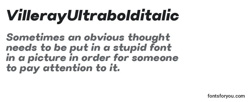 VillerayUltrabolditalic Font