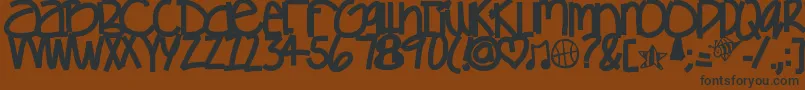 Gamesgetchunowhere Font – Black Fonts on Brown Background