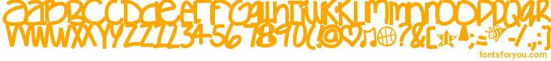 Weitere Informationen zur Gamesgetchunowhere-Schriftart Gamesgetchunowhere-Schriftart – Orangefarbene Schriften