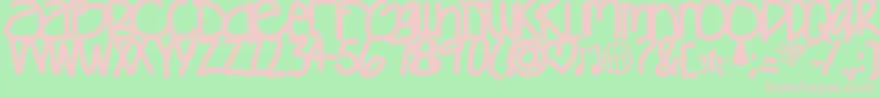 Gamesgetchunowhere Font – Pink Fonts on Green Background