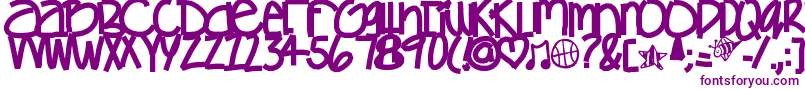 Gamesgetchunowhere-Schriftart – Violette Schriften