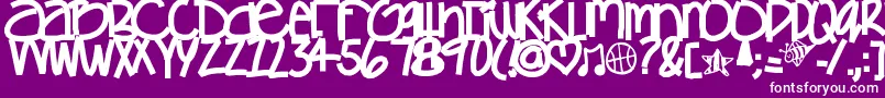 Gamesgetchunowhere Font – White Fonts on Purple Background