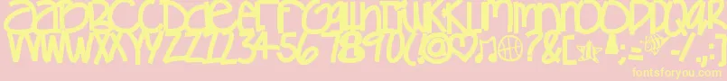 Gamesgetchunowhere Font – Yellow Fonts on Pink Background