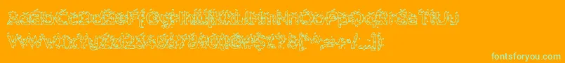 Czcionka Hammh ffy – zielone czcionki na pomarańczowym tle
