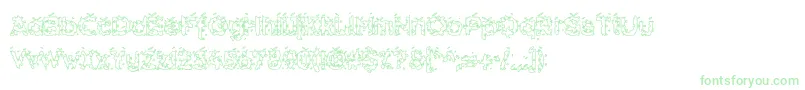 Hammh ffy Font – Green Fonts on White Background