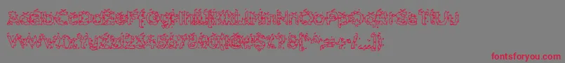 Шрифт Hammh ffy – красные шрифты на сером фоне