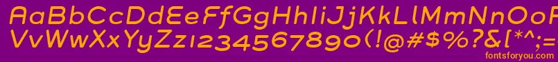 GroverItalic Font – Orange Fonts on Purple Background