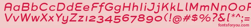 GroverItalic Font – Red Fonts on Pink Background