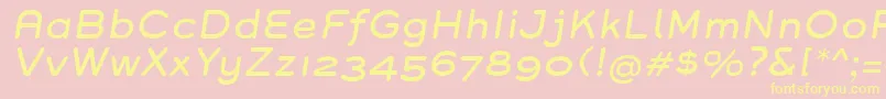 GroverItalic Font – Yellow Fonts on Pink Background