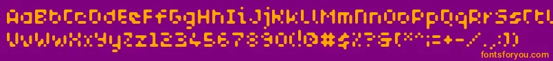 WcAquabluesBtaBold Font – Orange Fonts on Purple Background