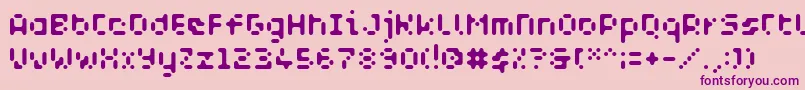 WcAquabluesBtaBold Font – Purple Fonts on Pink Background