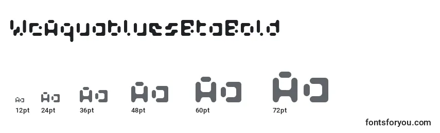 WcAquabluesBtaBold font sizes