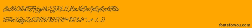 Duturner Font – Black Fonts on Orange Background