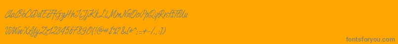 Duturner-Schriftart – Graue Schriften auf orangefarbenem Hintergrund