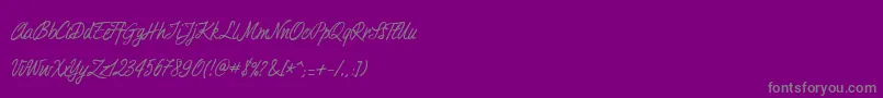 Duturner Font – Gray Fonts on Purple Background