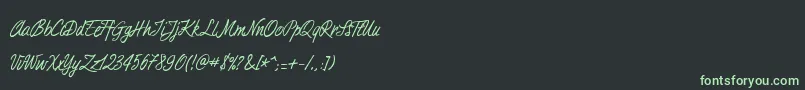 Duturner Font – Green Fonts on Black Background