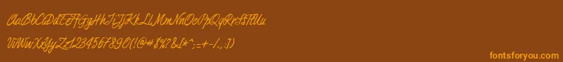 Duturner Font – Orange Fonts on Brown Background