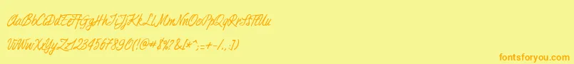 Duturner Font – Orange Fonts on Yellow Background