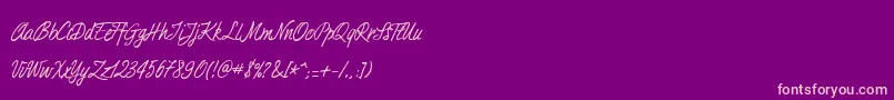 Duturner-Schriftart – Rosa Schriften auf violettem Hintergrund