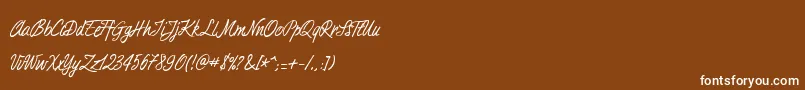 Duturner Font – White Fonts on Brown Background