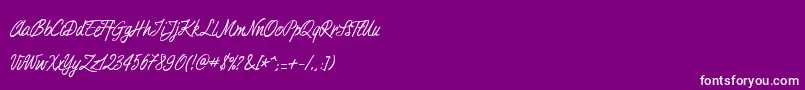 Duturner Font – White Fonts on Purple Background