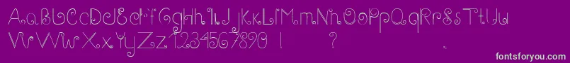 Шрифт GaryScript – зелёные шрифты на фиолетовом фоне