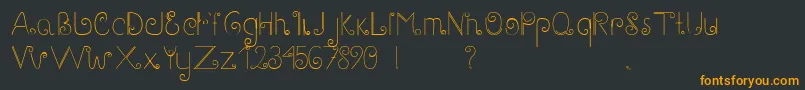 fuente GaryScript – Fuentes Naranjas Sobre Fondo Negro