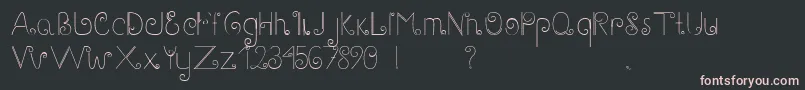 Шрифт GaryScript – розовые шрифты на чёрном фоне