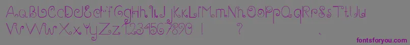 Шрифт GaryScript – фиолетовые шрифты на сером фоне