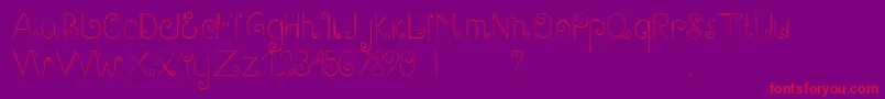 GaryScript Font – Red Fonts on Purple Background