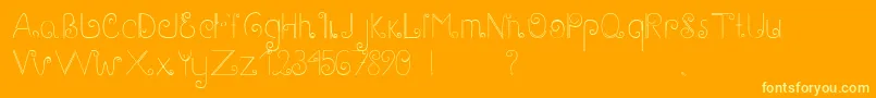 GaryScript Font – Yellow Fonts on Orange Background