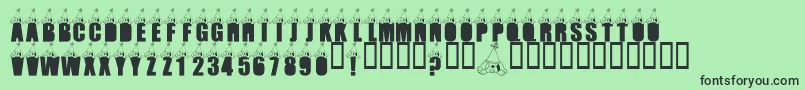 LmsLookingForBluesClues Font – Black Fonts on Green Background