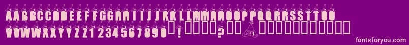 LmsLookingForBluesClues Font – Pink Fonts on Purple Background